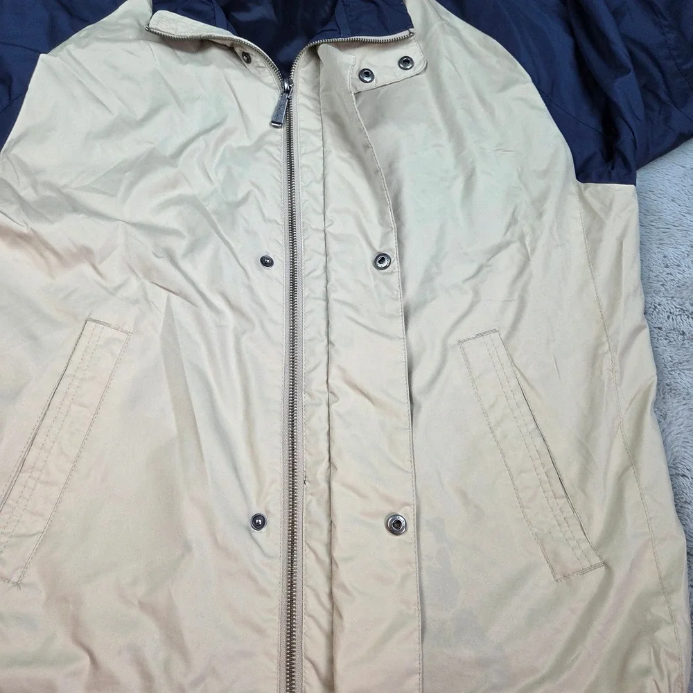 VTG Brooks Brothers 346 Bomber Jacket Harrington Mens XL Windbreaker Tan Blue